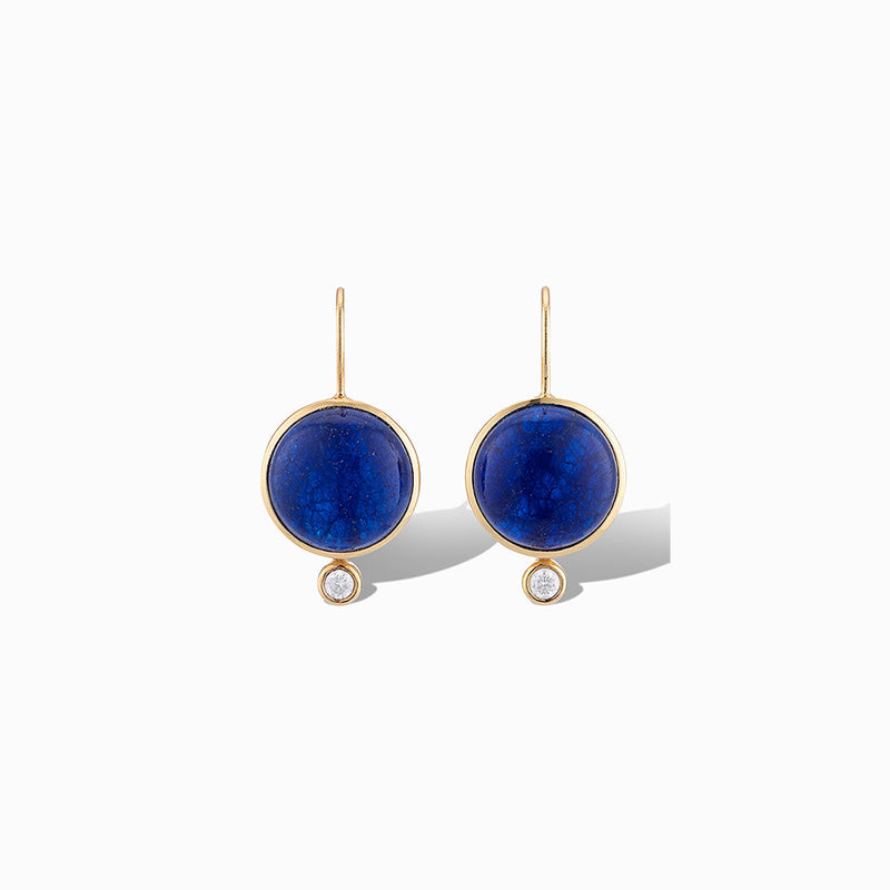 Mini Drop Earrings- Blue Quartz