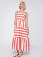 Vilagallo Coral Stripe Dress