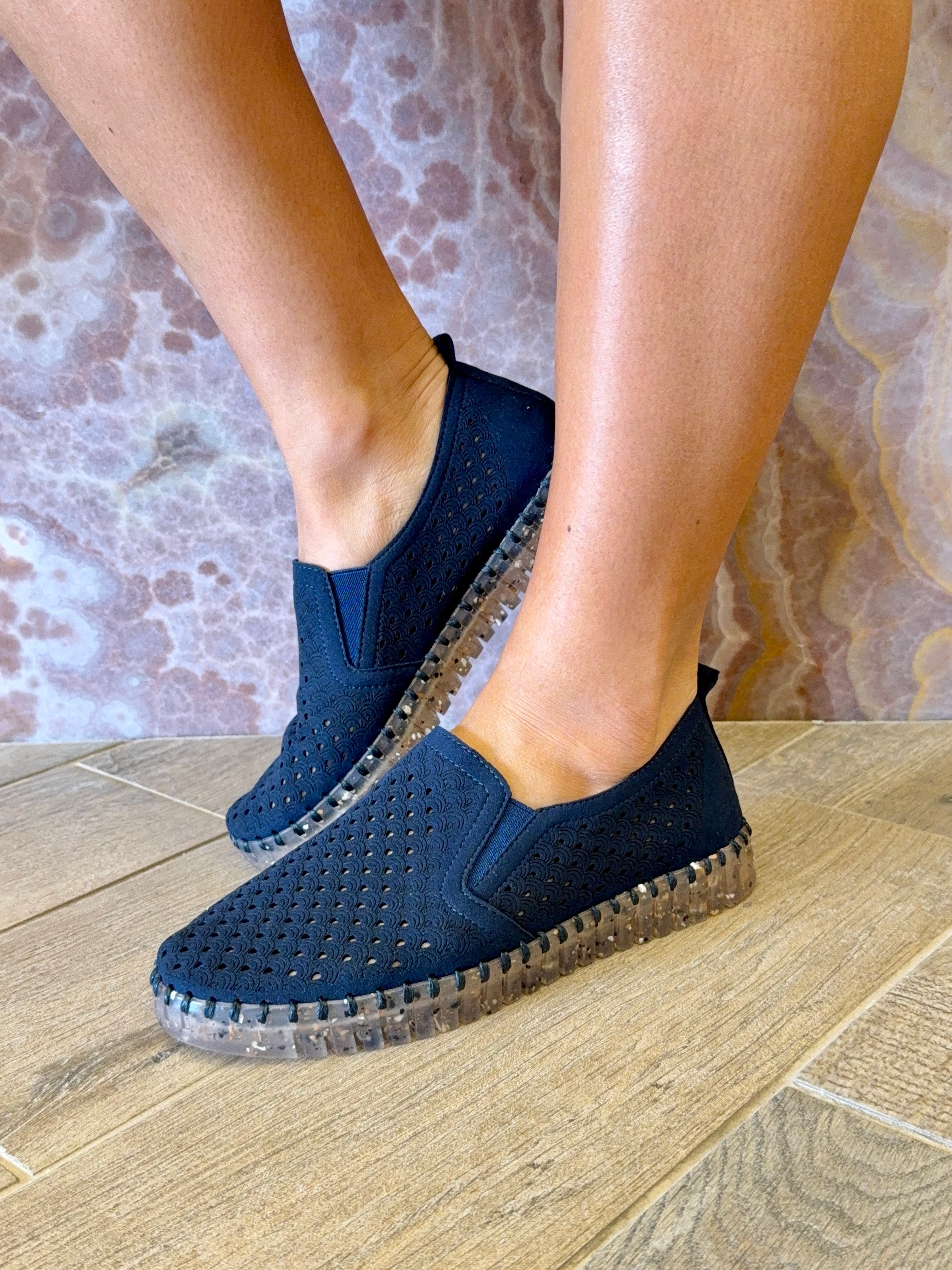 Tulip Flats in Dark Indigo