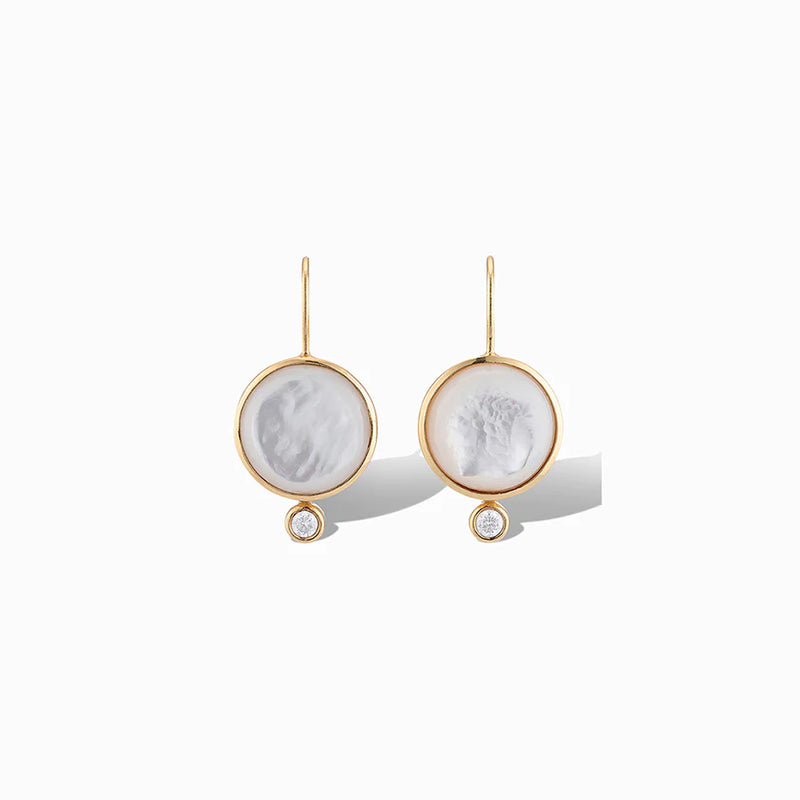 Mini Drop Earrings- Mother Of Pearl