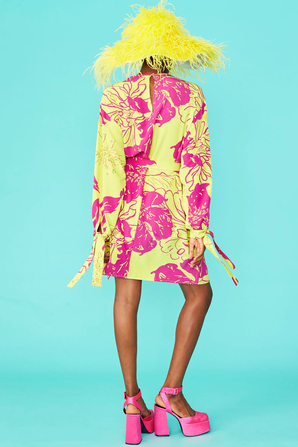 Yellow - Rayon Blend Sienna Midi Dress Jayley Collections