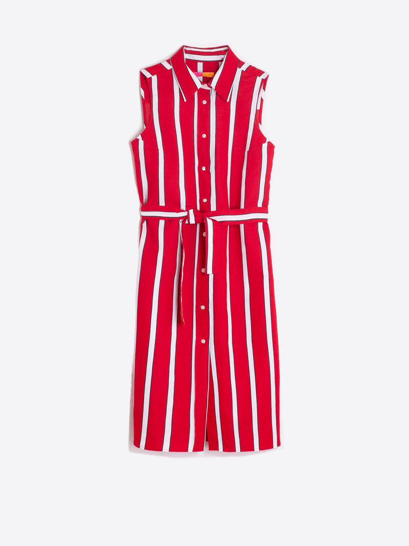 Vilagallo Red Striped Mini Dress