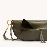 HAMMITT Charles Crossbody in Olive/Brushed Gold