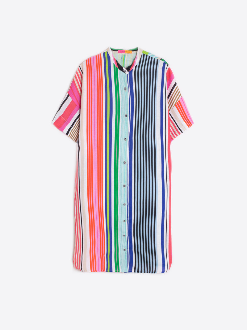 Vilagallo Stripe Shirt Dress