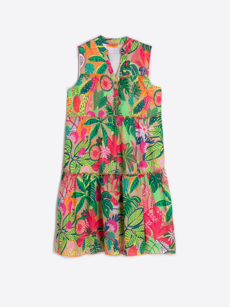 Vilagallo Tropical Print Dress