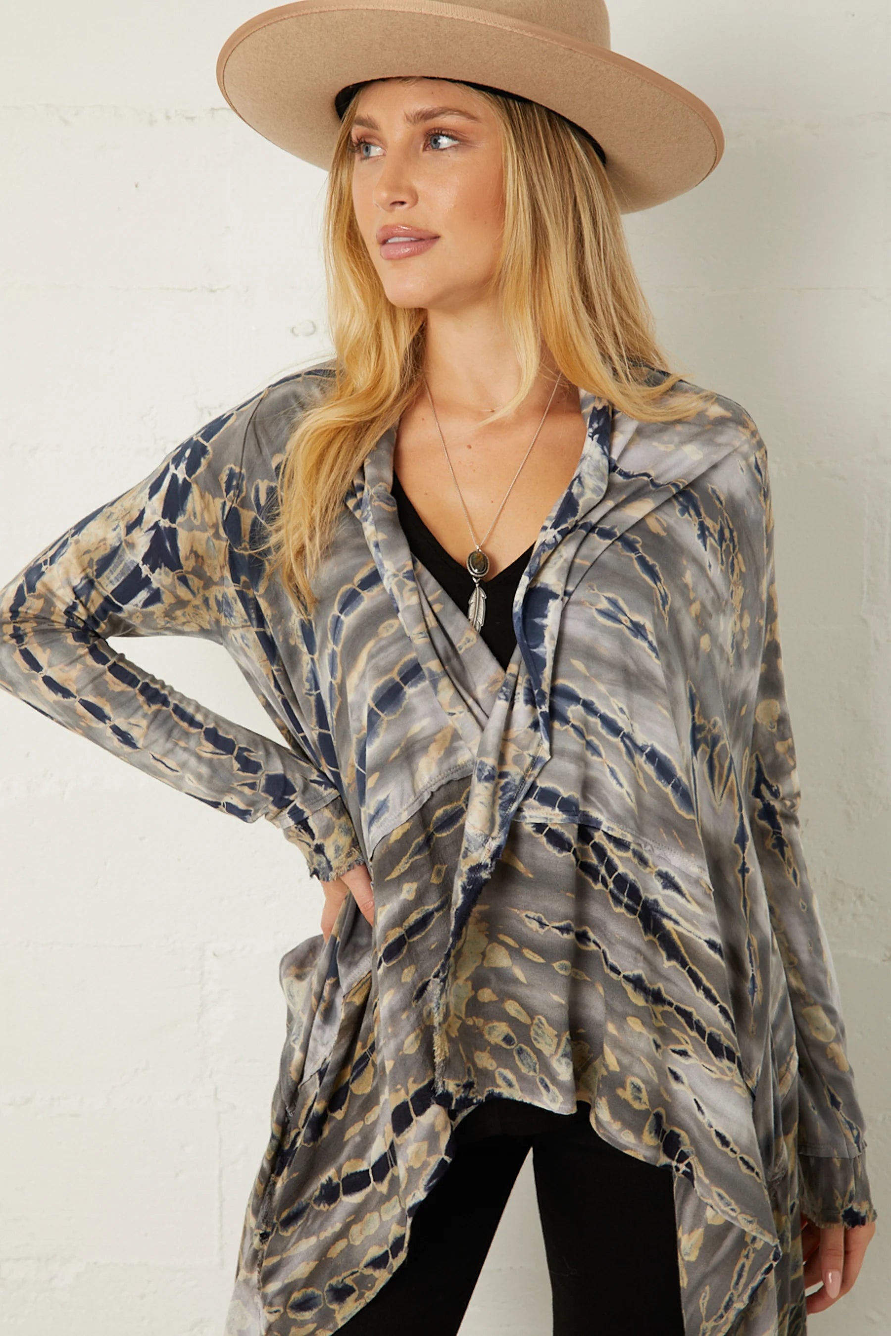 Mixed Up Ravenna Wrap Cardigan River + Sky