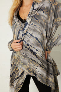 Mixed Up Ravenna Wrap Cardigan S River + Sky