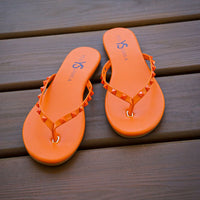 Yoshi Samra Rivington Stud Flip Flop in Apricot Shoe Yosi Samra