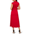 Aidan Mattox Satin Midi Dress in Red