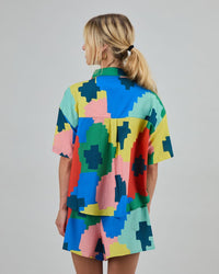 BRAVA Maxi Flower Cropped Blouse