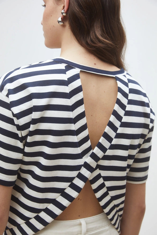 SUNCOO Matrilo Shirt in Navy Stripe