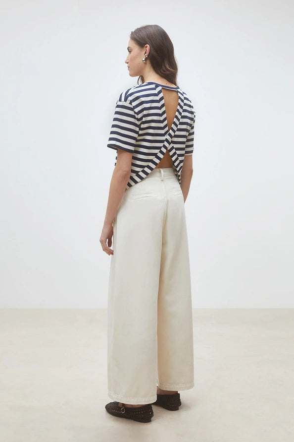 SUNCOO Matrilo Shirt in Navy Stripe