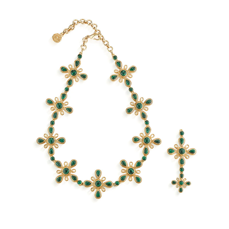 CDW Monique Gem Convertible Necklace, 16"+2" - Malachite