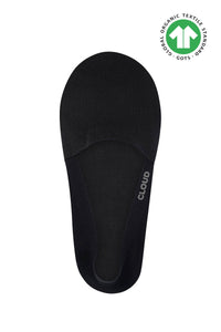 CLOUD Premium Organic Terry No Show Socks: M / Organic White Cloud