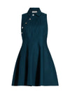 AMUR Gail Wave Dress in Deep Indigo