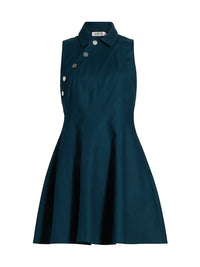 AMUR Gail Wave Dress in Deep Indigo