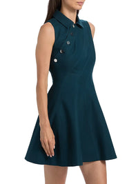 AMUR Gail Wave Dress in Deep Indigo