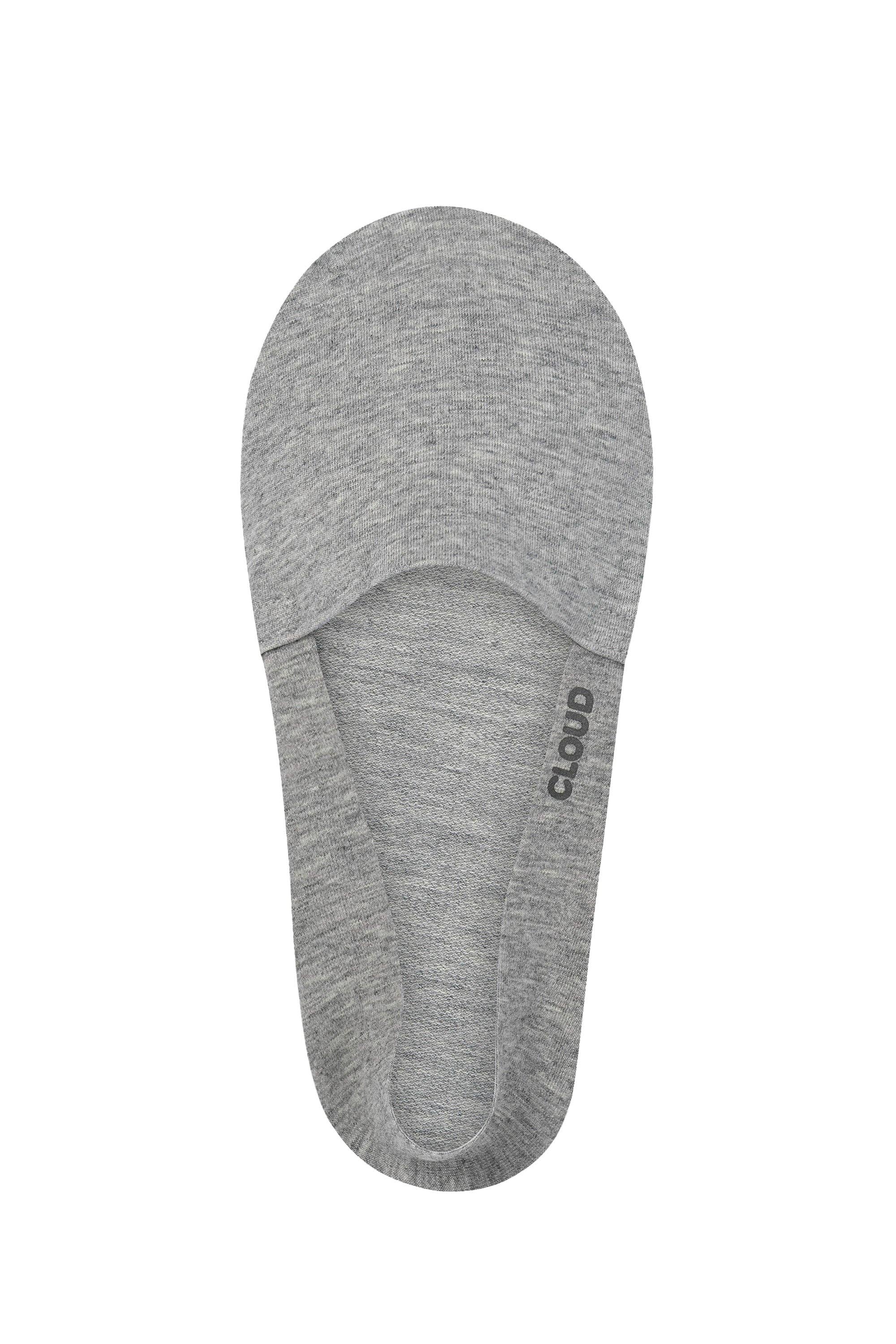CLOUD Premium Organic Terry No Show Socks: L / Organic Black Cloud