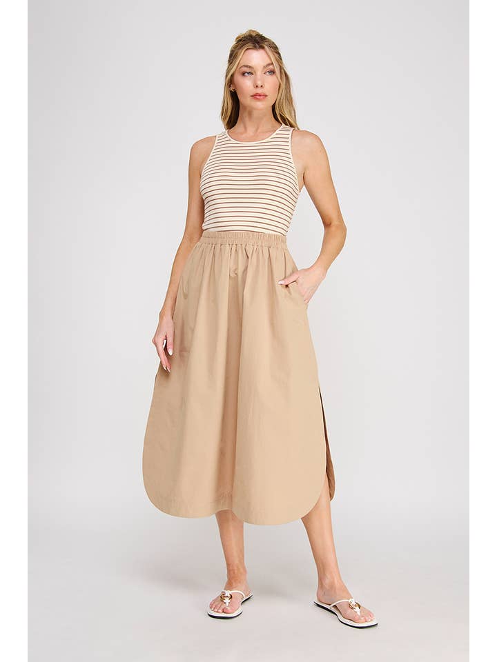 A&R Midi Dress in Latte