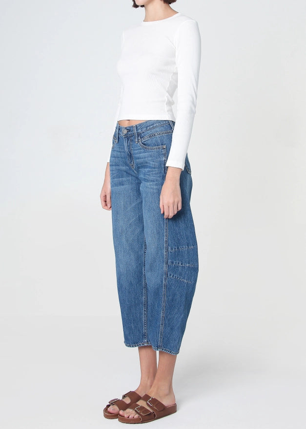 Ava Flutter Slung Fit Jeans in Pomona Noend Denim