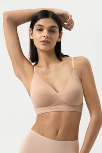 MEY Triangle Bralette in Tan