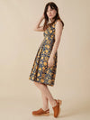 MATA TRADERS Lucille Dress in Navy Botanical Mata Traders