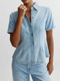 DL1961 Joice Shirt in Beachfront