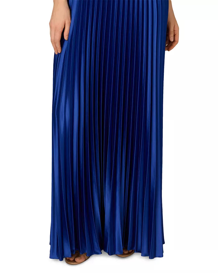 Aidan Mattox Pleated Gown in Rich Royal Blue Aidan Mattox