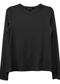 Fifteen Twenty Long Sleeve Crew Neck Top Black Fifteen Twenty