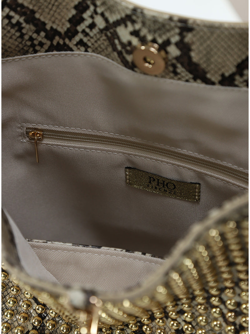 PHO FIRENZE Grande Handbag in Studded Snake