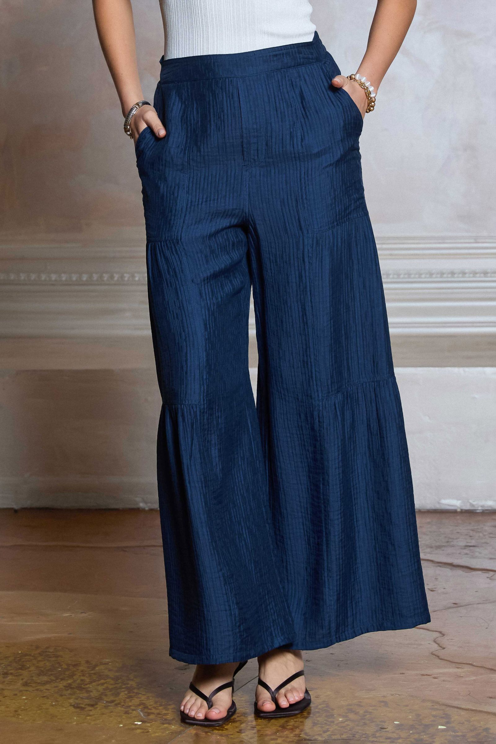 CA Wide Leg Pants- Blue