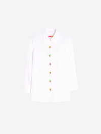 VILAGALLO Ice Cream Linen Button Down