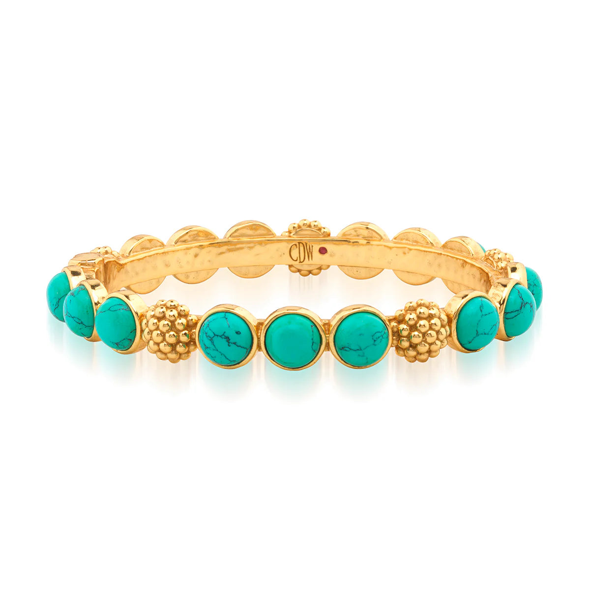 CDW Berry Gem Hinged Bangle ­ Turquoise