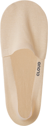 CLOUD MVS Premium No Show Socks: L / Beige Cloud