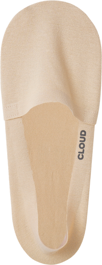CLOUD MVS Premium No Show Socks: L / Beige Cloud