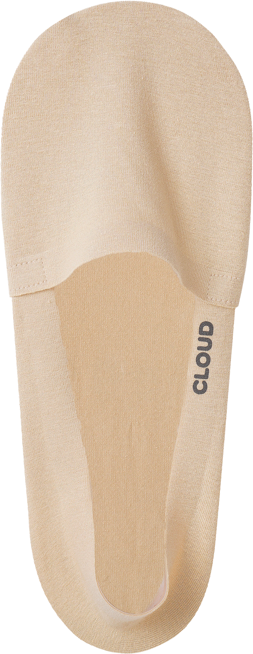 CLOUD MVS Premium No Show Socks: L / Beige Cloud