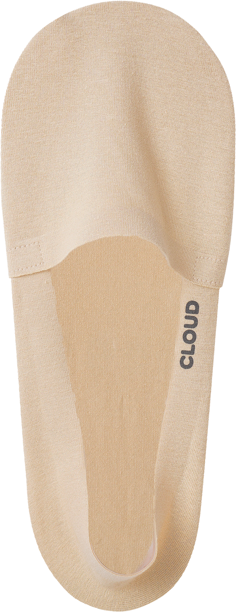 CLOUD MVS Premium No Show Socks: L / Beige Cloud