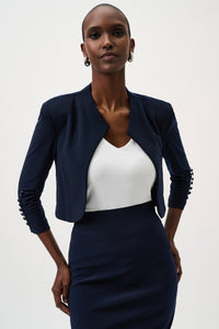 JR LDS Navy Bolero 3/4 Sleeve