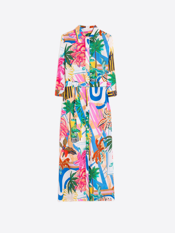 VILAGALLO Como Paradise Midi Dress