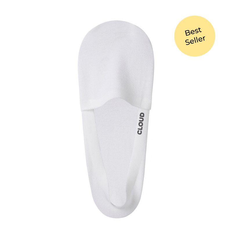 CLOUD MVS Premium No Show Socks: L / Beige Cloud