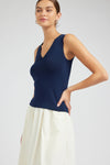 CA Knit Tank Top in Navy Current Air