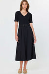 CA Black Belted Midi Dress