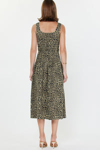 CA Leopard Print Midi Dress