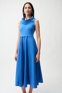 JR Boat Neck Dress in Harbor Blue