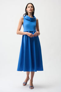 JR Boat Neck Dress in Harbor Blue