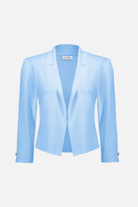 JR Blue Viscose Blend Open-Front Cardigan
