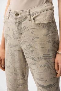 JR Metallic Abstract Print Slim Crop Jeans