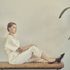 CLOUD Premium Organic Terry No Show Socks: M / Organic White Cloud