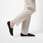 CLOUD Premium Organic Terry No Show Socks: S / Organic Black