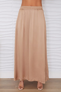 Milio Milano Silky Skirt in Camel MILIO MILANO